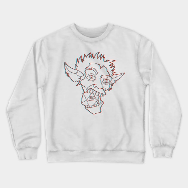 Dice Goblin Crewneck Sweatshirt by PathstriderArt